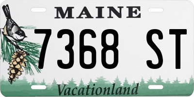 ME license plate 7368ST
