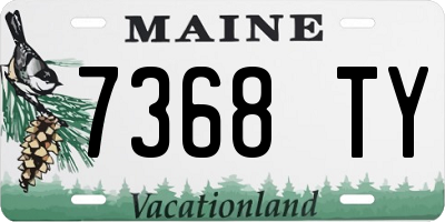 ME license plate 7368TY