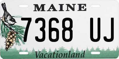 ME license plate 7368UJ