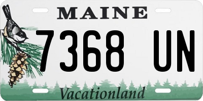 ME license plate 7368UN