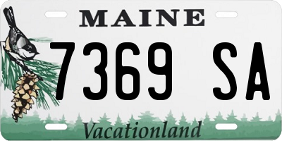 ME license plate 7369SA