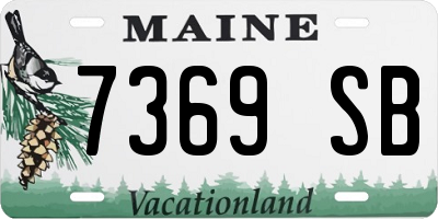 ME license plate 7369SB