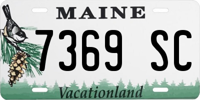 ME license plate 7369SC