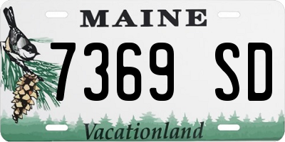ME license plate 7369SD