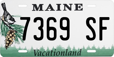ME license plate 7369SF