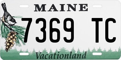 ME license plate 7369TC