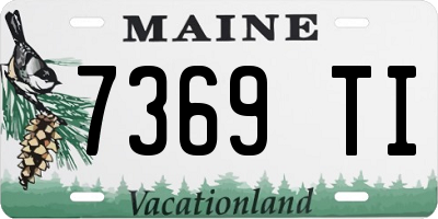 ME license plate 7369TI
