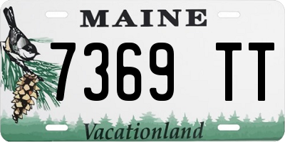 ME license plate 7369TT