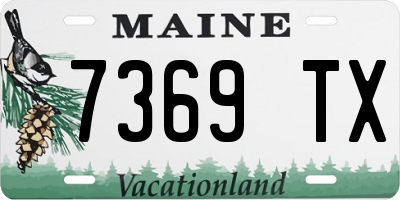 ME license plate 7369TX