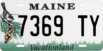 ME license plate 7369TY