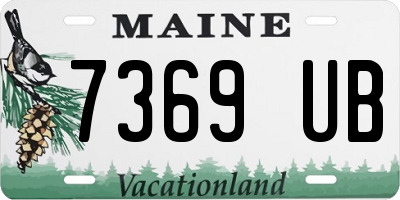 ME license plate 7369UB
