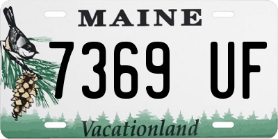 ME license plate 7369UF