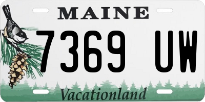 ME license plate 7369UW
