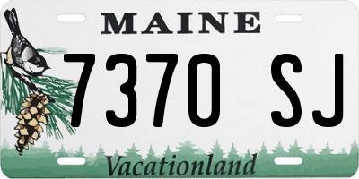 ME license plate 7370SJ