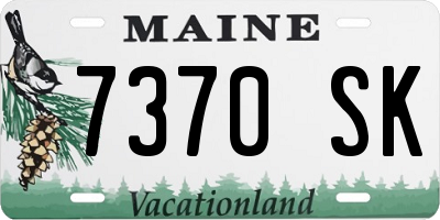 ME license plate 7370SK