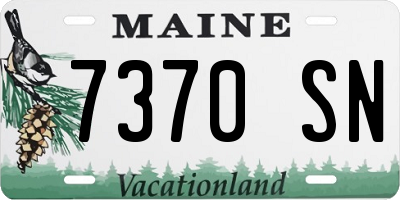 ME license plate 7370SN