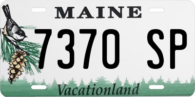 ME license plate 7370SP