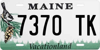 ME license plate 7370TK