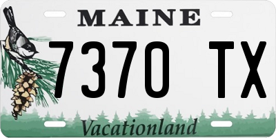 ME license plate 7370TX