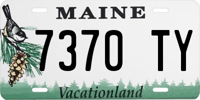ME license plate 7370TY