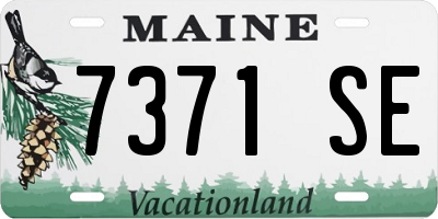 ME license plate 7371SE