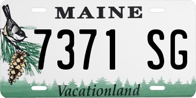 ME license plate 7371SG