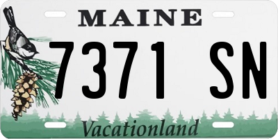 ME license plate 7371SN