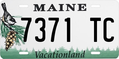 ME license plate 7371TC
