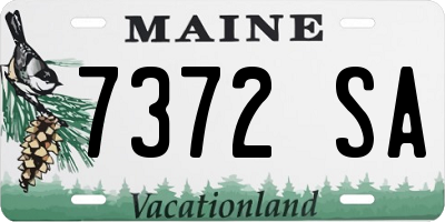 ME license plate 7372SA