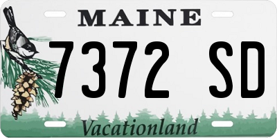 ME license plate 7372SD
