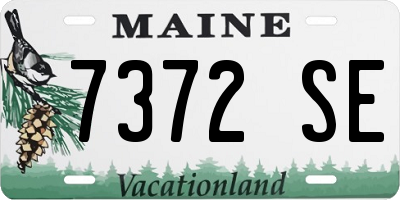 ME license plate 7372SE