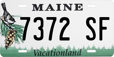 ME license plate 7372SF