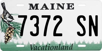 ME license plate 7372SN