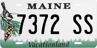 ME license plate 7372SS