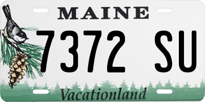 ME license plate 7372SU