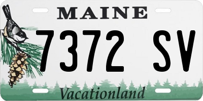 ME license plate 7372SV
