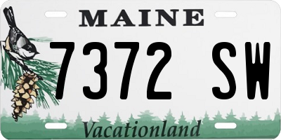 ME license plate 7372SW