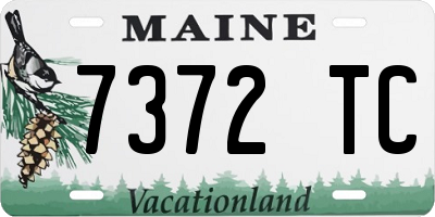 ME license plate 7372TC