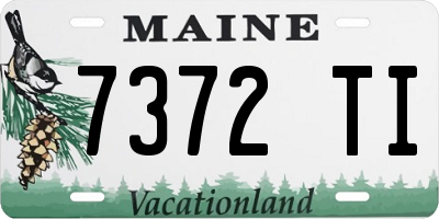 ME license plate 7372TI