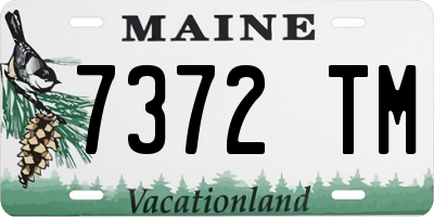 ME license plate 7372TM