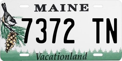ME license plate 7372TN