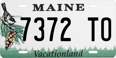 ME license plate 7372TO
