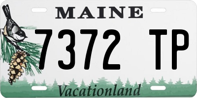 ME license plate 7372TP