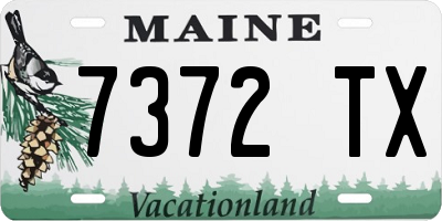 ME license plate 7372TX