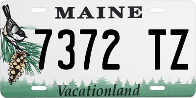 ME license plate 7372TZ