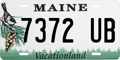ME license plate 7372UB