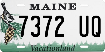 ME license plate 7372UQ