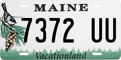 ME license plate 7372UU