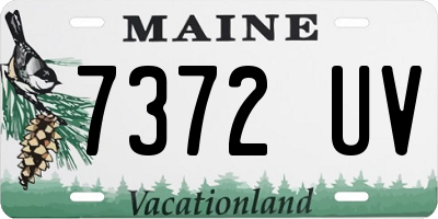 ME license plate 7372UV