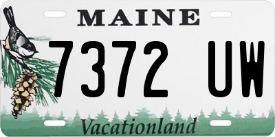 ME license plate 7372UW
